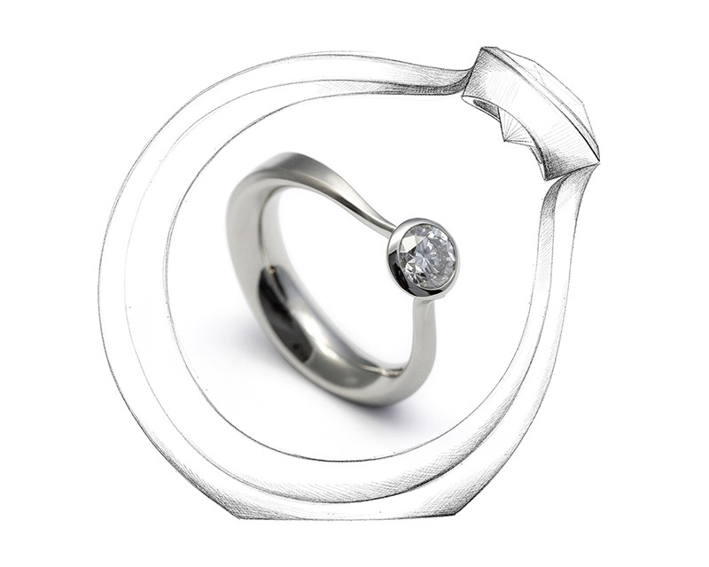 disegno solitario per diamante