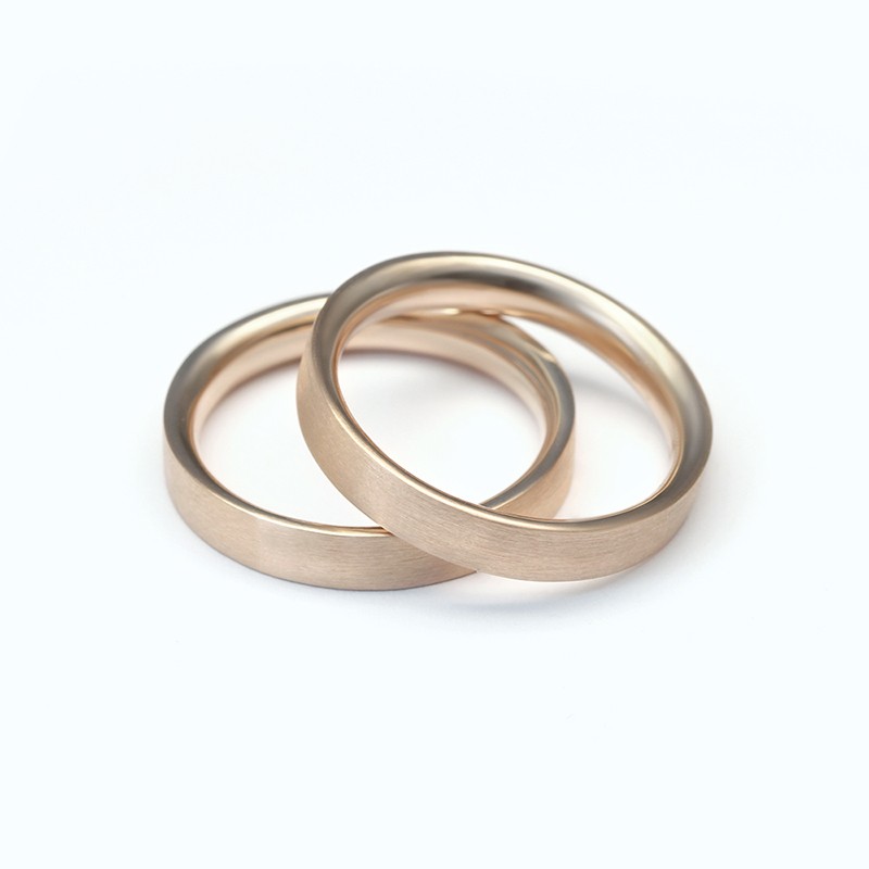 fedi nuziali artigianali in oro rosa 